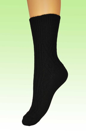 čierna vlnená ponožka